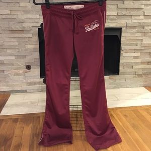 Maroon Hollister Track Pants
